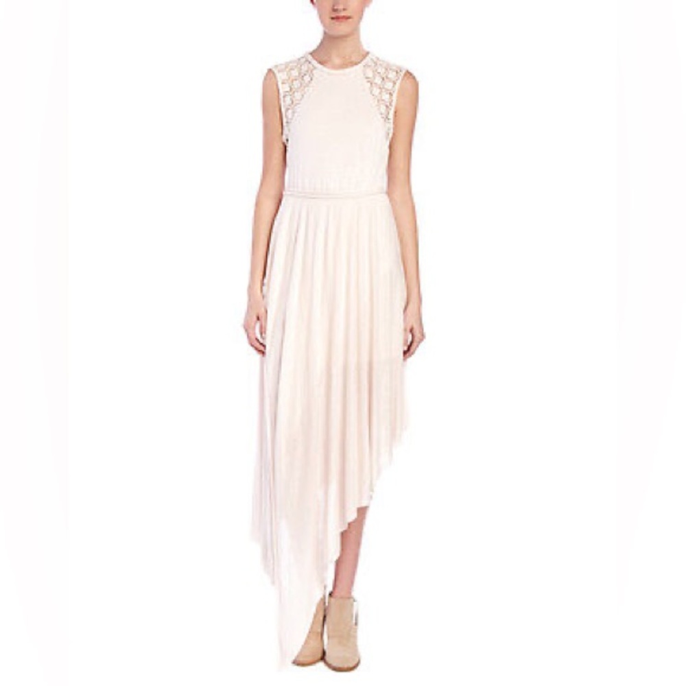 Free People 'Afternoon Delight' Dress Sz S Cream Shell Color Crochet Dress